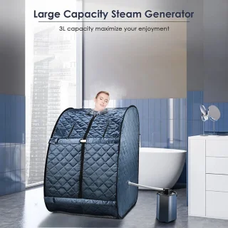 RM Store Draagbare Opvouwbare Stoomsauna Blauw 76x88x110 cm
