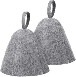 Ronte Saunahoed van wol, 2 stuks