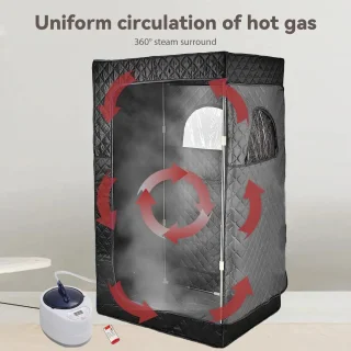 Rustive Draagbare Sauna Tent met Stoomgenerator