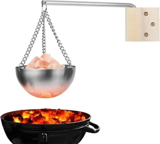 Rvs sauna accessoires set: kruidenschalen, verdampingsschalen, hangsystemen
