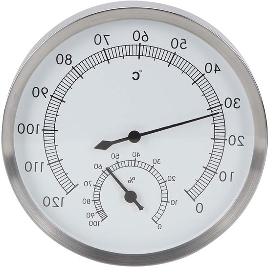 RVS Sauna Thermometer Hygrometer 2-in-1