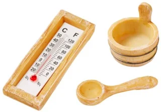 Sauna-accessoires, 3 stuks