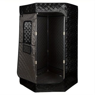 De Sauna cabine 90x90x180 cm - Zwart in één oogopslag