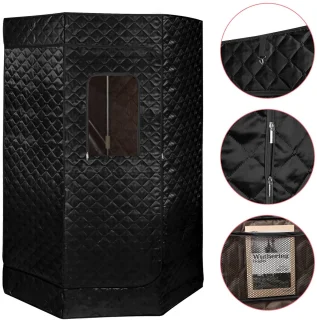 Sauna cabine 90x90x180 cm - Zwart