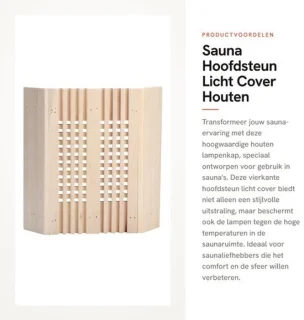 Sauna hoofdsteun licht cover - houten lampenkap