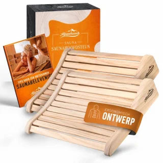 Sauna hoofdsteun van hout [2 stuks]
