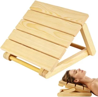 Sauna hoofdsteun van hout - 37 x 34 x 10 cm