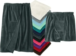 Sauna kilt L/XL - Cuddly fleece - Anthraciet