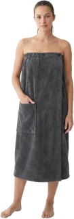 Sauna kilt voor mannen - donkergrijs - 150 x 55 cm