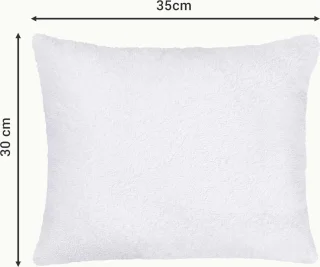 Sauna kussen 35x30 cm met badstof hoes crème
