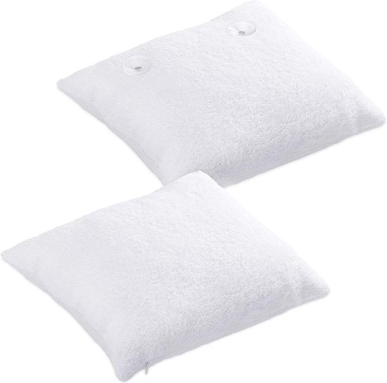 Sauna kussen 35x30 cm met badstof hoes crème review