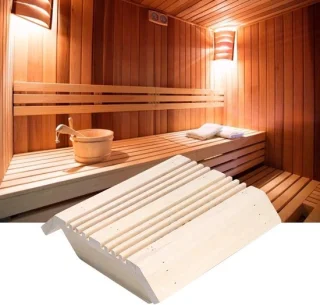Sauna lampenkap vierkant hoekmodel 30 x 30 cm houtkleur