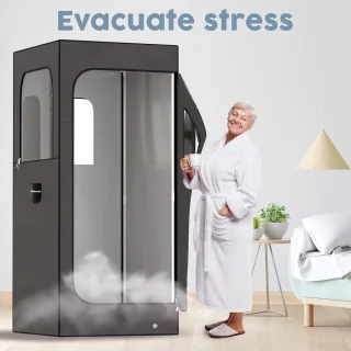 Sauna tent volledige maat - nylon zwart - ShopVlot