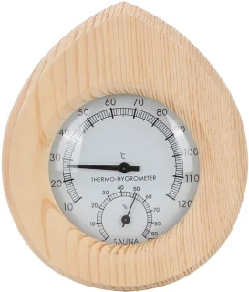 Sauna thermo-hygrometer van hout