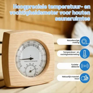 Sauna thermometer met hygrometer
