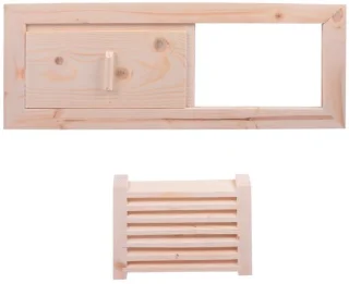 Sauna-ventilatierooster van hout