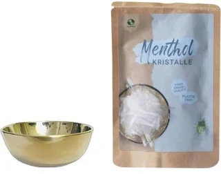 Sauna verdamperschaal klein Ø 5 cm met mentholkristallen