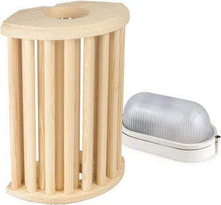 Sauna Verlichting Set Grenenhouten Lampenkap
