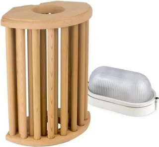 Sauna verlichting set met e27 saunalamp en 5m siliconen kabel