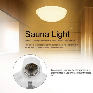 Sauna Wandlampenkap Ovaal