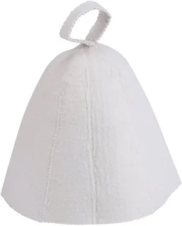Saunahat 22cm vilt wit