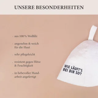 Saunahoed Vilten Saunamuts Dames Heren