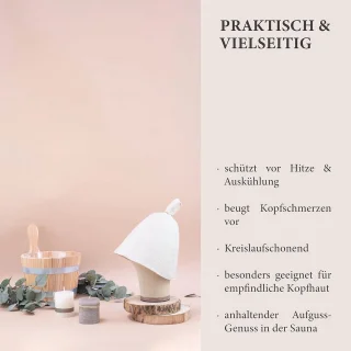 Saunahoed Vilten Saunamuts Dames Heren