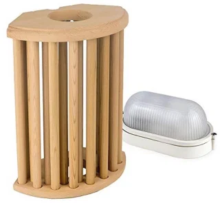 Saunalamp set E27 met 5 m siliconenkabel