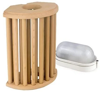Saunalamp set E27 met 5 m siliconenkabel