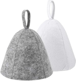 Saunamutsen (2 stuks) - Wolvilt - Grijs/Wit review