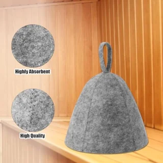 SaunaPro Sauna Hat (2-pack) Wool Felt Unisex Grey