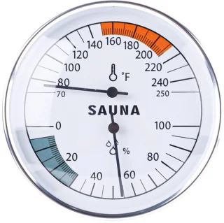 Saunathermometer 2-in-1 met hygrometer voor wandmontage