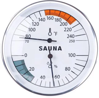 Saunathermometer 2-in-1 met hygrometer voor wandmontage