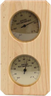 De Saunathermometer en hygrometer wandmodel in één oogopslag