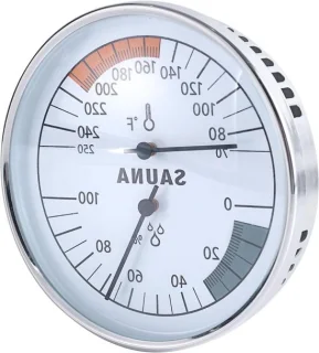 Saunathermometer hygrometer hout zwart review