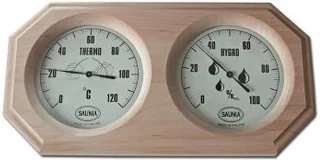 Saunia Dark Alder Sauna Thermometer Hygrometer
