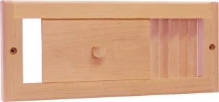 Saunia houten ventilatieschuifrooster