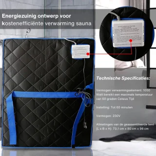 SereneLife Draagbare Éénpersoons Infraroodsauna
