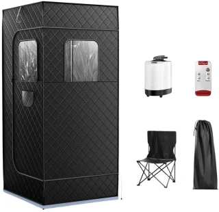 Serolux Draagbare Sauna 360° Stoomgenerator 1000W Zwart