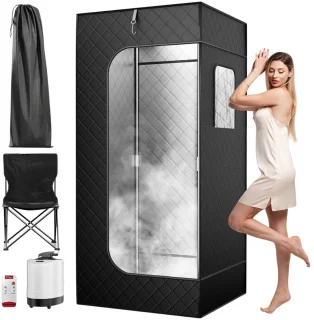 Serolux Draagbare Sauna 360° Stoomgenerator 1000W Zwart