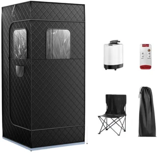 Serolux Draagbare Sauna 360° Stoomgenerator 1000W Zwart