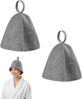 Set van 2 sauna hoeden van vilt