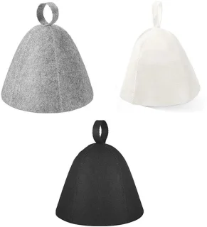 Set van 3 vilt sauna hoeden