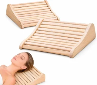 SnelShoppen 2 stuks sauna-hoofdsteunen van grenenhout