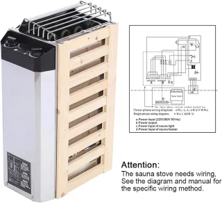 SnelShoppen - 3KW inwendige controle type RVS sauna kachel 220V