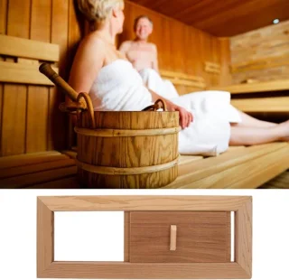 SnelShoppen - Duokon sauna kamer stoom ventilatie apparaat met verstelbare afstand, ventilatierooster, sauna accessoires van cederhout, eenvoudig te i