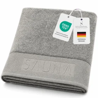 SnelShoppen - grote lichtgrijze saunahanddoek