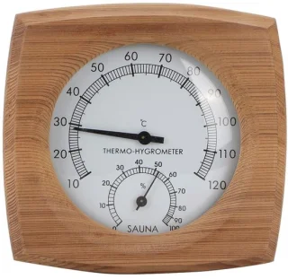 SnelShoppen houten thermo-hygrometer 2-in-1