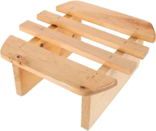 SnelShoppen houten voetstoeltje 20x20x10cm