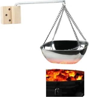 SnelShoppen sauna aromatherapie kom RVS wandmontage 12 cm vierkant
